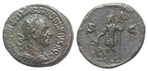 Trajan Decius (249-251). Æ Semis (18.5mm, ... 