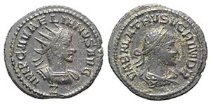 Aurelian and Vabalathus (270-275). Radiate ... 