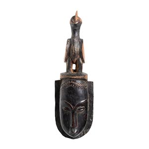 A PAINTED WOOD MASK  50 cm high  Provenance: ... 
