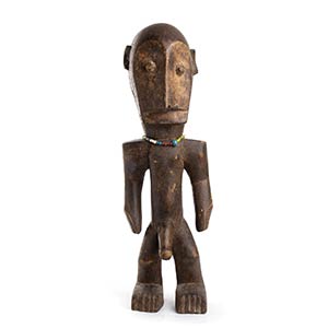 A WOOD AND BEADS FIGURE Africa  57 ... 