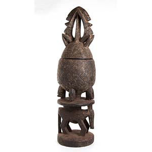 A WOOD CONTAINER AND COVER Mali, Dogon  104 ... 