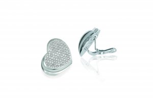 Diamonds heart shaped earrings   Heart ... 
