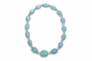 Turquoise parure, earrings and ... 