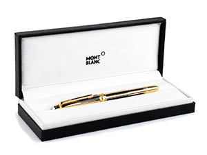 Montblanc pen   Yellow gold plated ballpoint ... 