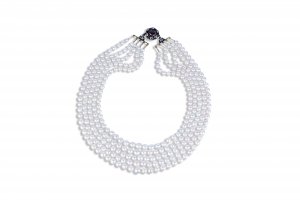 Cultured pearls and diamonds necklace  ... 