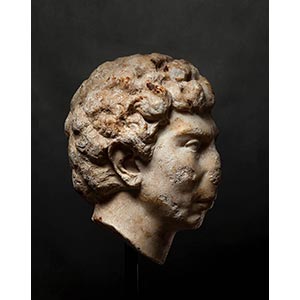 ROMAN MARBLE PORTRAIT OF A YOUNG ... 