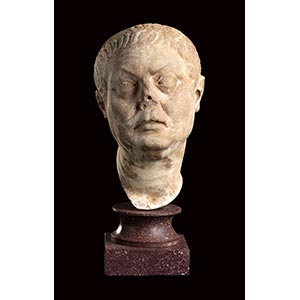 ROMAN MARBLE PORTRAIT OF AN OLD ... 