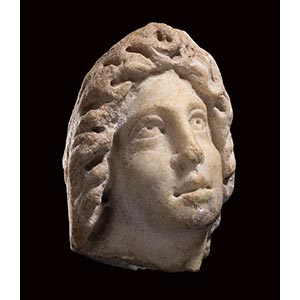 ROMAN MARBLE HEAD OF A YOUNG MAN ... 