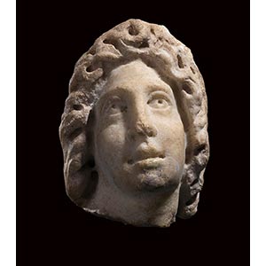 ROMAN MARBLE HEAD OF A YOUNG MAN ... 