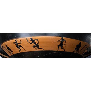 ATTIC BLACK-FIGURE BAND KYLIX WITH ... 