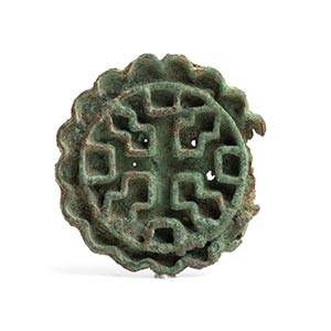BACTRIAN BRONZE STAMP SEAL WITH CRUCIFORM ... 