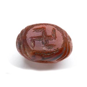BACTRIAN CARNELIAN BEAD AND SEAL WITH ... 