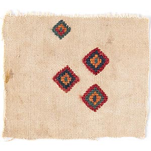 PRE-COLUMBIAN TEXTILE WITH GEOMETRIC PATTERN ... 