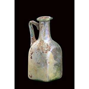 ROMAN GLASS SQUARE-BOTTLE  1st - 4th century ... 