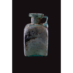 ROMAN GLASS SQUARE-SIDED BOTTLE ... 