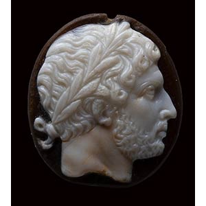 A roman two-layer agate cameo. ... 