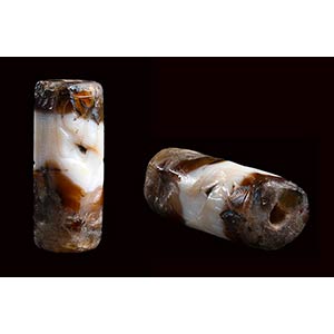 An old sumerian brown and white agate ... 