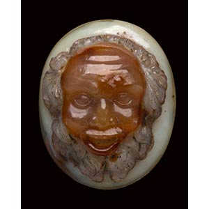 An agate cameo. Frontal mask of a Silene. 20 ... 