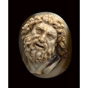 A very  fine agate cameo. Laocoon. 52 x 65 x ... 