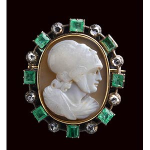 A neoclassical three layers agate cameo, ... 
