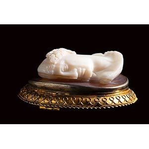 A two-layer agate cameo mounted on ... 