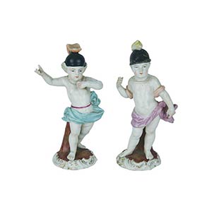 Pair of Figurines   Statuettes representing ... 