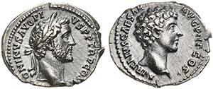 Antoninus Pius with Marcus Aurelius Caesar, ... 