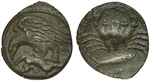 Sicily, Akragas, Hemidrachm, ca. 420-410 BC ... 