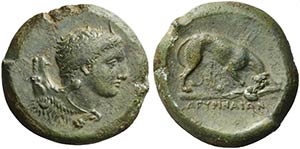 Sicily, Agyrion, Hemilitron, ca. 339-336 BC ... 