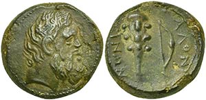 Sicily, Alontion, Bronze, ca. 210-180 BC AE ... 
