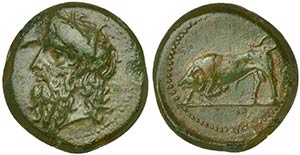 Sicily, Tauromenion, Bronze, ca. 275-216 BC ... 
