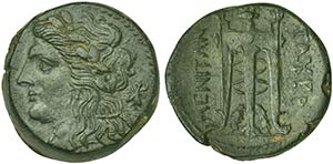 Sicily, Tauromenion, Bronze, ca. 207-190 BC ... 