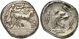 Sicily, Leontini, Tetradrachm, ca. 476-468 ... 