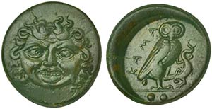 Sicily, Kamarina, Tetras, ca. 420-410 BC AE ... 