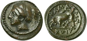 Sicily, Kamarina, Onkia, ca. 339-300 BC AE ... 