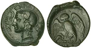 Sicily, Kamarina, Tetras, ca. 420-405 BC AE ... 