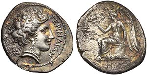 Bruttium, Terina, Drachm, ca. 300 BC AR (g ... 