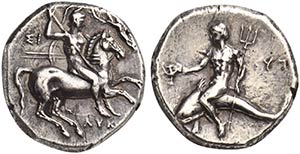 Apulia, Tarentum, Nomos, ca. 280-272 BC AR ... 