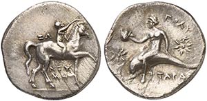 Apulia, Tarentum, Nomos, ca. 280-272 BC AR ... 