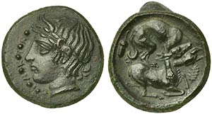 Sicily, Piakos, Hemilitron, ca. 420-400 BC ... 