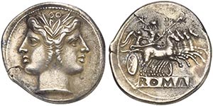 Anonymous, Quadrigatus, Rome, from 269 BC AR ... 