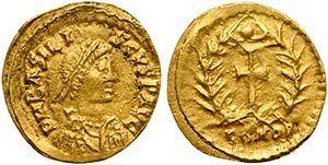 Basiliscus (475-476), Tremissis, Mediolanum ... 