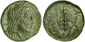 Lucania, Metapontion, Bronze, ca. 350-250 BC ... 