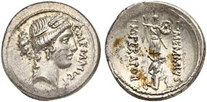 C. Memmius C.f., Denarius, Rome, 56 BC AR (g ... 