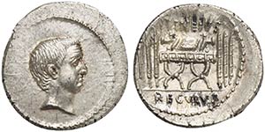 L. Livineius Regulus, Denarius, Rome, 42 BC ... 