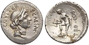 C. Julius Caesar and A. Allienus, Denarius, ... 