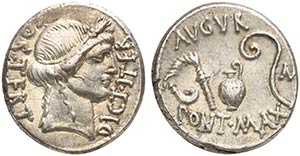 C. Julius Caesar, Denarius, Uncertain mint, ... 