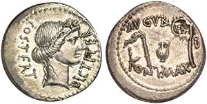 C. Julius Caesar, Denarius, Uncertain mint, ... 