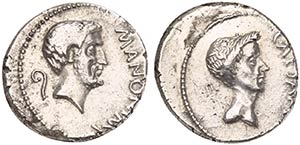 M. Antonius, Denarius, Gallia Transalpina ... 