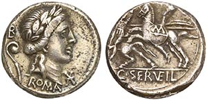 C. Servilius Vatia, Denarius, Rome, 82-80 BC ... 